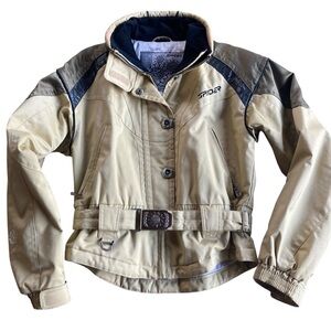 Spyder Picabo Tan and Black Sunflower Ski Jacket